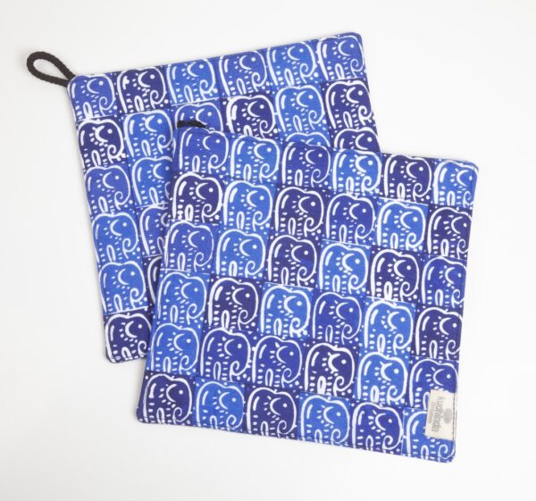 Topflappen Blue Elephants