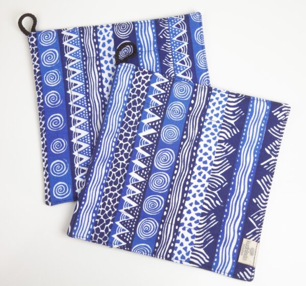 Topflappen Blue Zig Zag