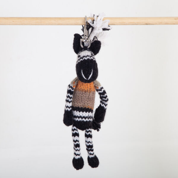 Stricktier Schlüsselanhänger: ZEBRA
